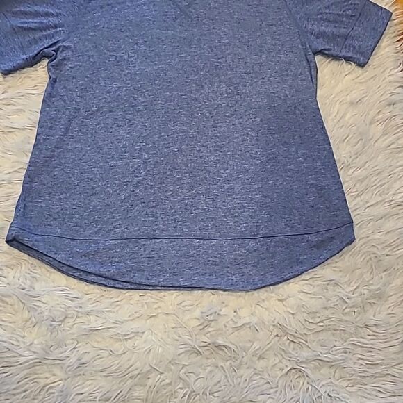 Amazon womens blue soft cotton,‎ polyester stretch tshirt size large - Picture 5 of 7